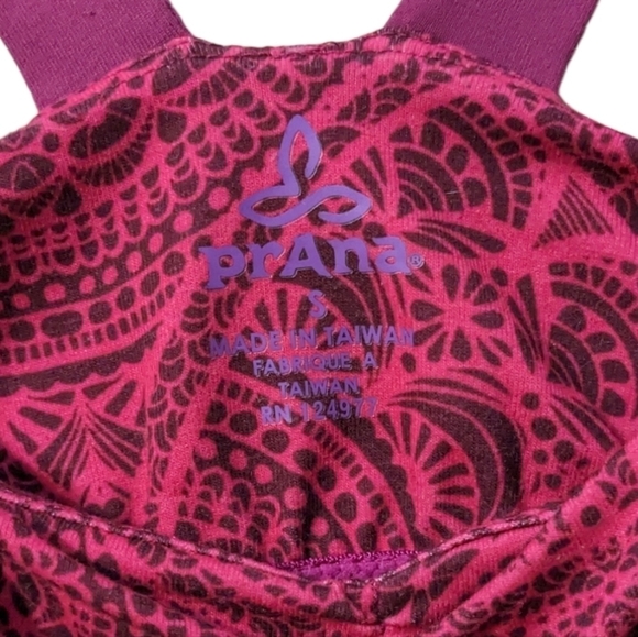 Prana Pink Maroon Mauve Purple Pattern Sporty Women's Small Dress Strap Short - Picture 8 of 11
